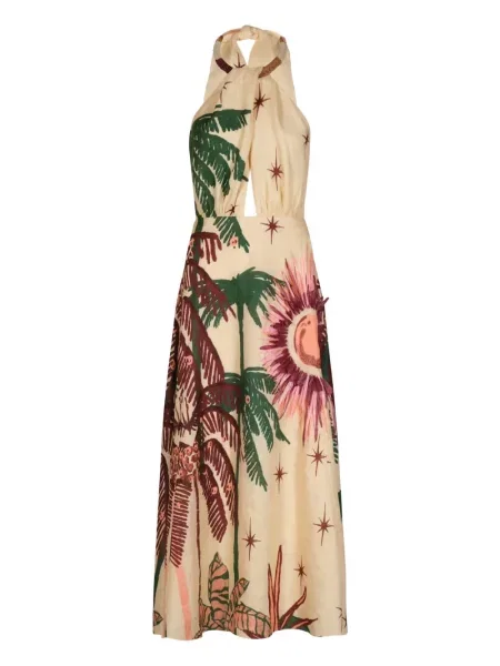 Rochie maxi Johanna Ortiz cu model floral de costum