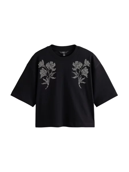 Next Tricou / argintiu negru