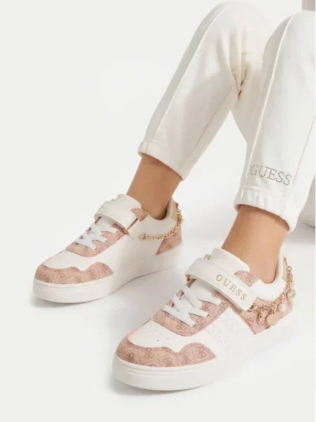 Детские кроссовки Guess белые