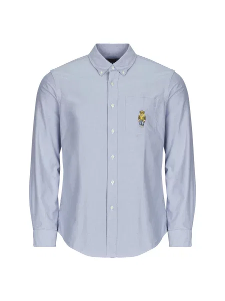 Srajca z dolgimi rokavi Polo Ralph Lauren z dolgimi rokavi keper modra