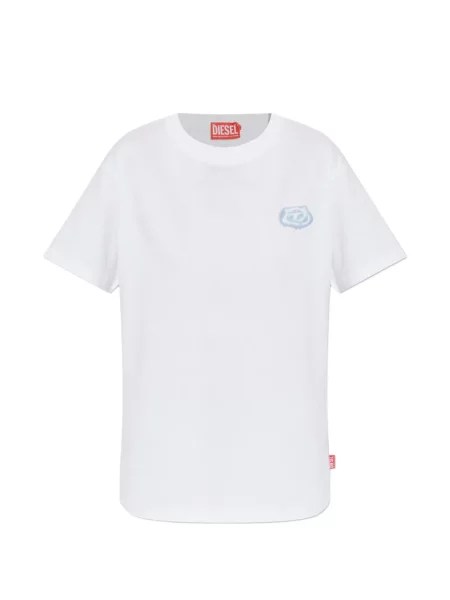 Grafic tricou Diesel cu autograf alb