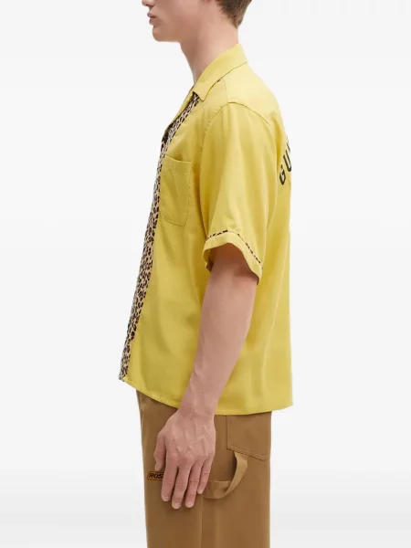 Риза Wacko Maria с принт с леопардов принт жълто