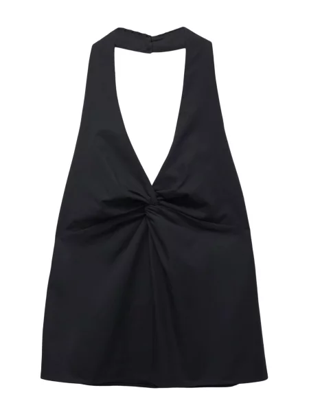 Pull&Bear Top închis albastru