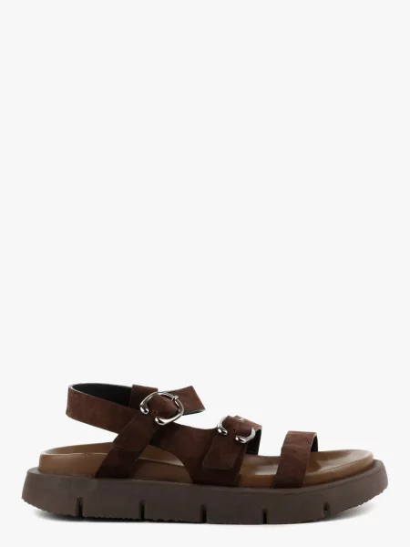 Замшеві Сандалії LeBERDES коричневий