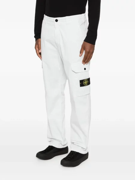 Pantaloni cargo Stone Island cu strasuri albastru
