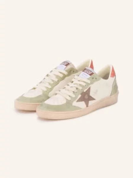 Golden Goose Tenisky Ball Star režná zelená červená