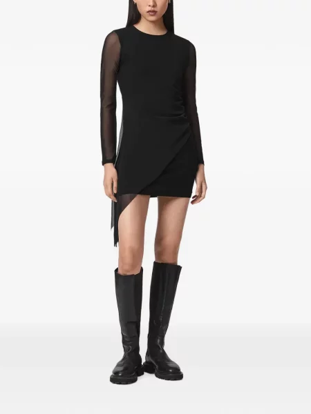 Rochie mini Allsaints cu volane negru
