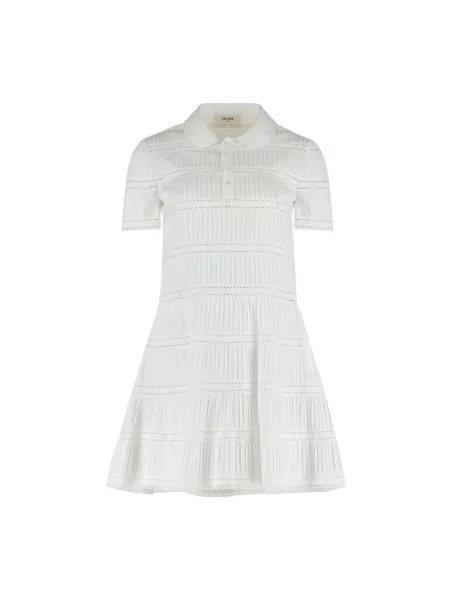 Sukienka Céline plisowana biała
