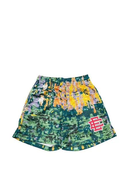 Pantaloni scurți Eric Emanuel cu imprimeu abstract verde