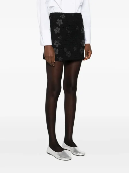 Fusta mini Twinset cu model floral negru