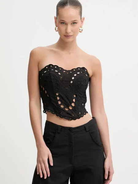 Top Charo Ruiz Ibiza Kai črna