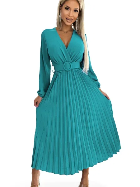Rochie midi Numoco cu mâneci lungi