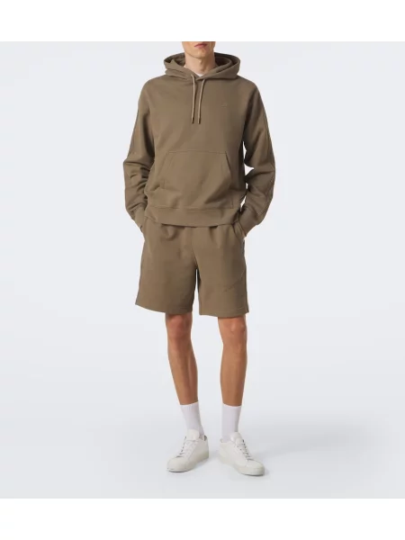 Kockované džerzej šortky Burberry hnedá
