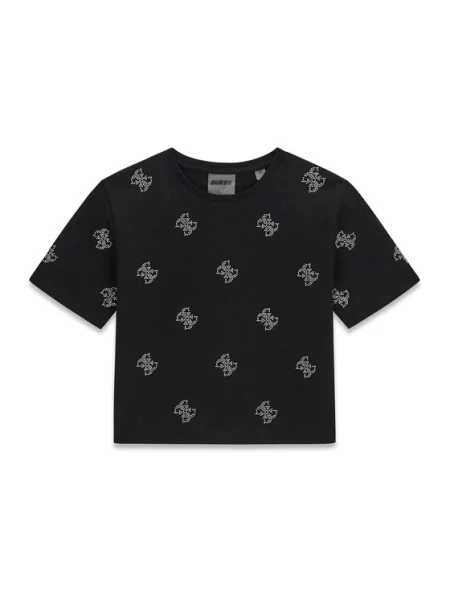 Guess T-Shirt Relaxed Fit μαύρο