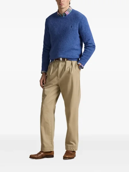 Șapcă Polo Ralph Lauren cu broderie din țesătură twill în carouri albastru