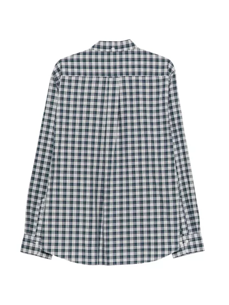 Cămașă Gant în carouri din poplin verde
