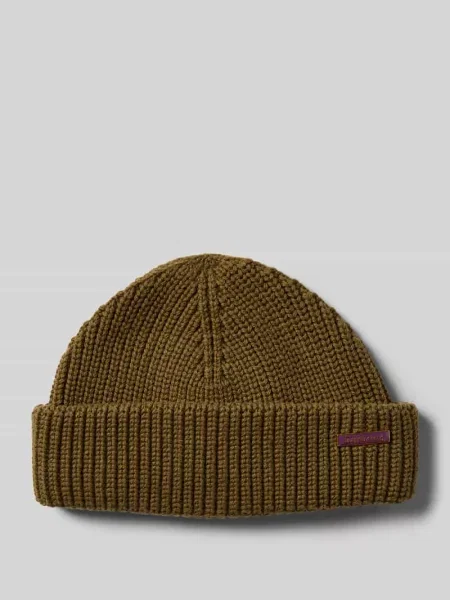 Czapka beanie z dodatkiem wełny model ‘MOSELY’ Barbour zielona