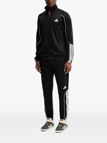 Prugaste teretana kratke hlače Adidas s printom plava