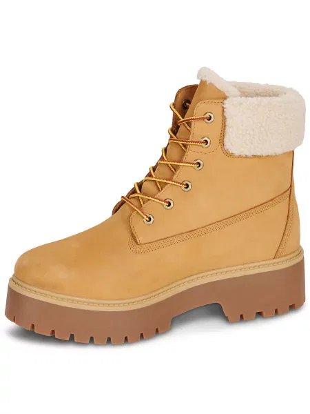 Impermeabil pantofi Timberland din nubuc cu platformă bej