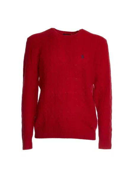Ralph Lauren Swetry Mężczyzna S Odzież Dzianina Air Force Blue Aw 24 czerwony