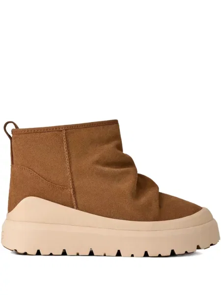 Botine Ugg din piele de căprioară cu platformă maro