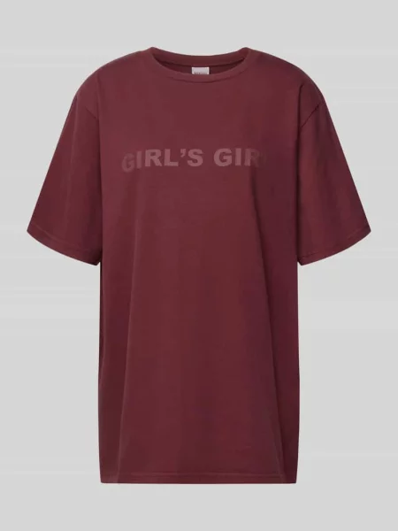 Oversize’owy T-shirt z nadrukiem z przesłaniem Oh April