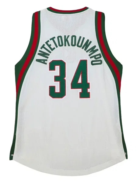 Πουκάμισο Mitchell & Ness από ζέρσεϋ λευκό
