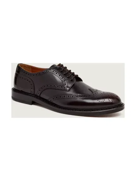 Doucal's De piele pantofi brogues maro