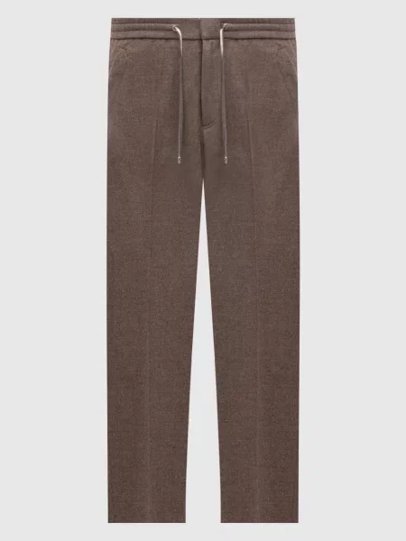 Штани з вовни Brett Johnson коричневі