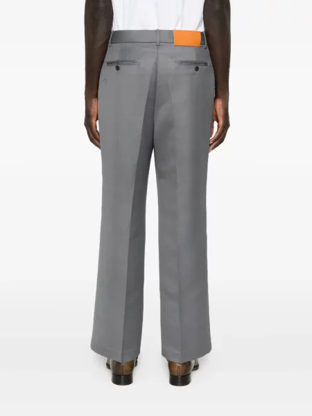 Pantaloni Second/layer de lână plisate gri