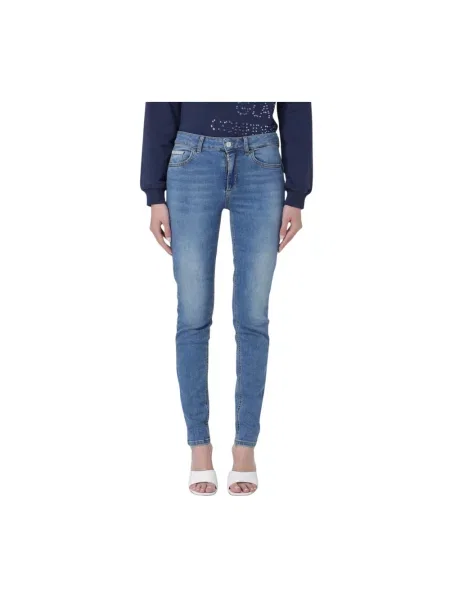 Skinny jeansy skinny Liu Jo klasyczne niebieskie
