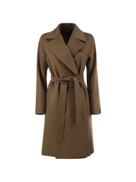Cu centură palton Max Mara plic maro