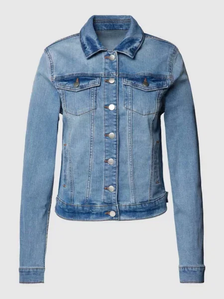 Kurtka jeansowa z dodatkiem model ‘SHOW NEW’ Vila niebieska