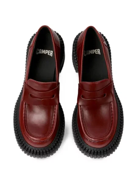 Pantofi loafer Camper din piele roșu