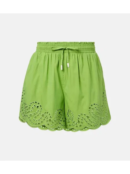 Pantaloni scurți Simkhai cu broderie verde