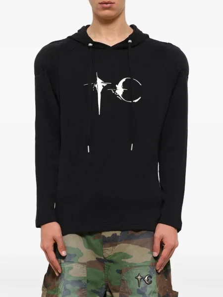 Bluza z kapturem Thug Club z nadrukiem czarna