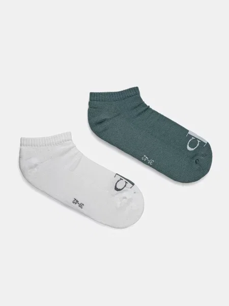 Чорапи Calvin Klein Jeans 2 чифта зелено