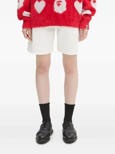 Pantaloni scurți din denim Samsøe Samsøe alb