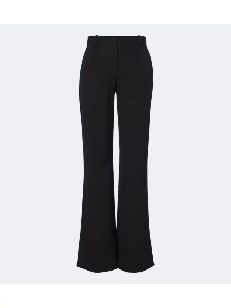 Pantaloni The Row de lână evazate negru