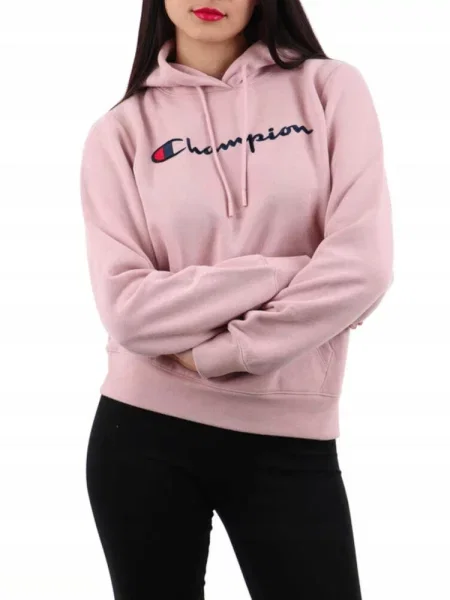 Bluza na co dzień CHAMPION z kapturem różowa
