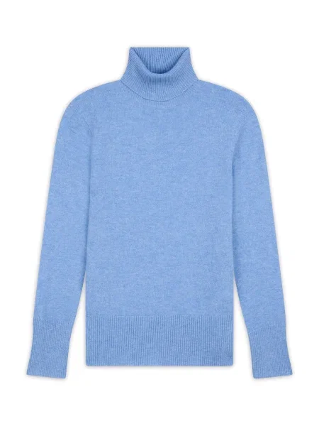 JUST CASHMERE Pulover Lexie denim albastru