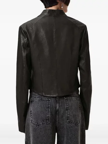 Geanta de piele Allsaints negru