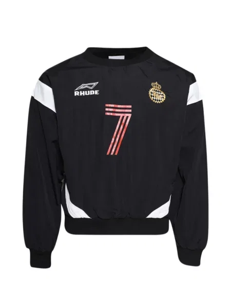Fotbal pulover Rhude din jerseu negru