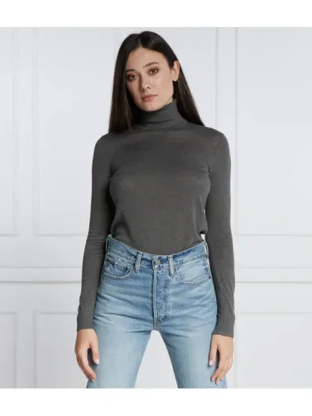 Pulover Lauren Ralph Lauren de mătase gri