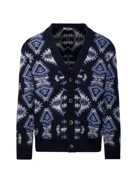 Cardigan Altea cu imprimeu geometric albastru