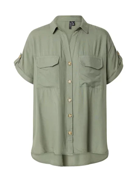 VERO MODA Bluză BUMPY' verde