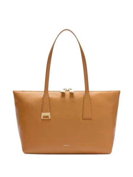 Geanta de piele Furla din piele maro