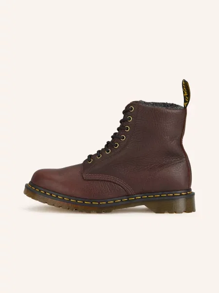 Šněrovací kotníkové boty Dr. Martens hnědé