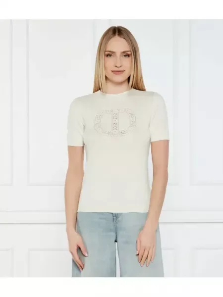 TWINSET Pulover LUPETTO alb