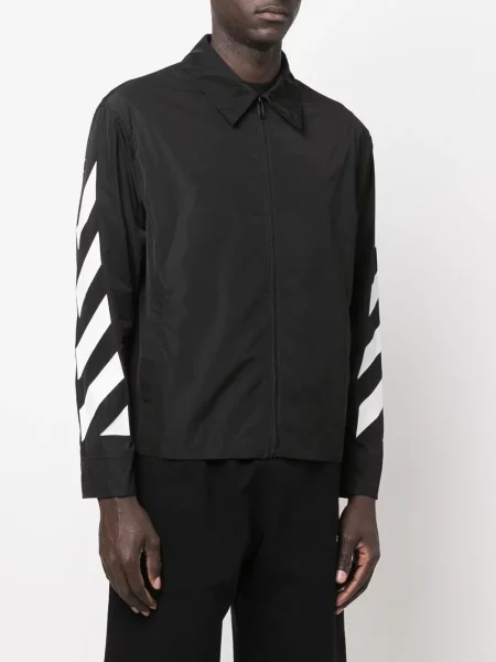Jachetă cămașă Off-white cu dungi alb